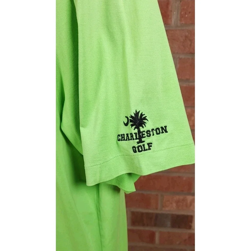 Polo Ralph Lauren Mens L Shirt Long Green Vintage Lisle Charleston Golf Big Pony